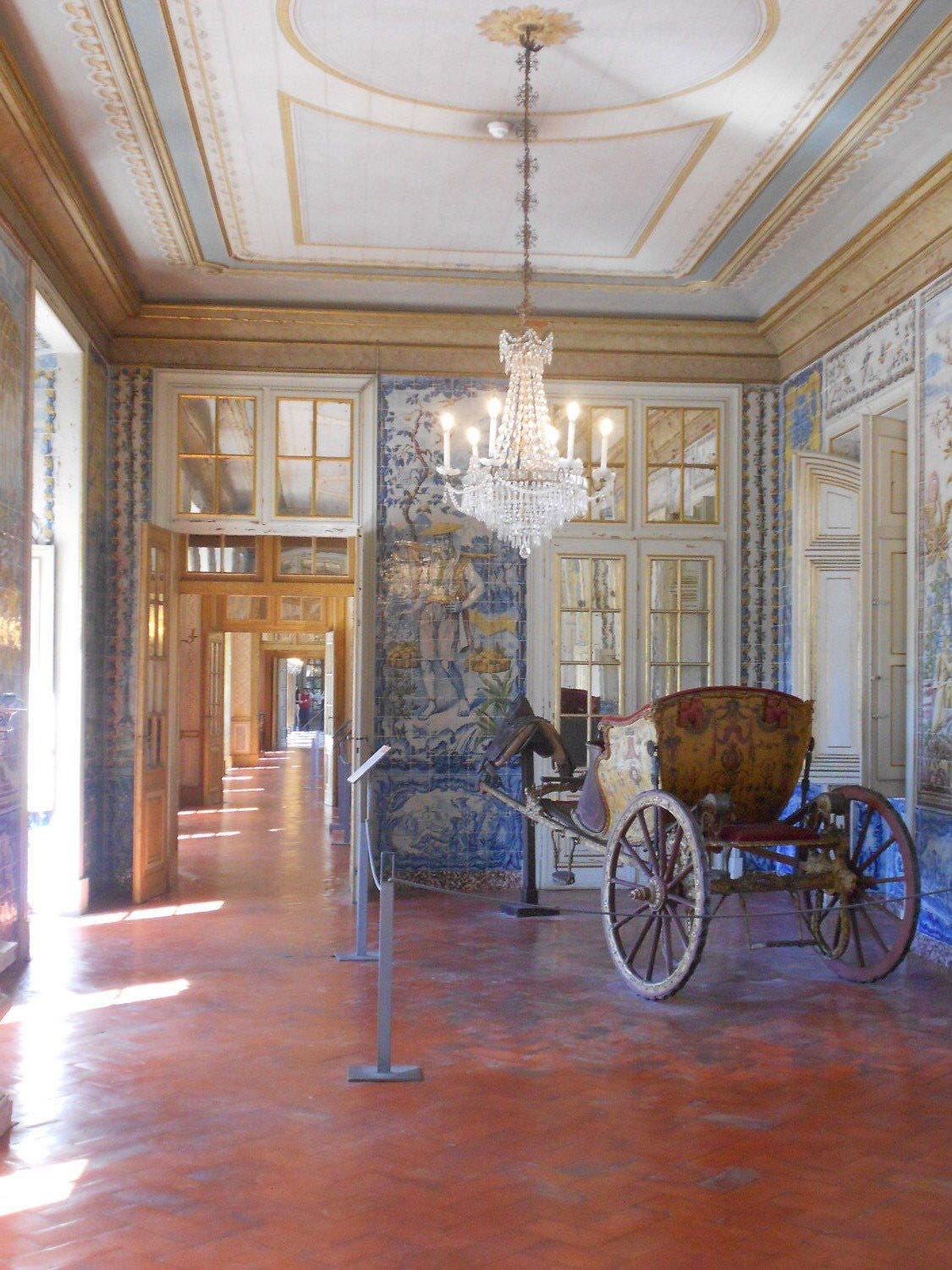 Atrio Earrings Matchstick Bar Frescoes DONA MARIA Queen of Portugal - Palace of Queluz,  Neoclassic Versailles Renaissance Tuscan