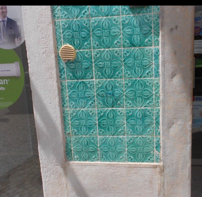 Earrings Atrio THREADER Portugal Tile Turquoise Azulejo Caldas da Rainha Gift Boxed Hypo Allergenic minimal OUTER