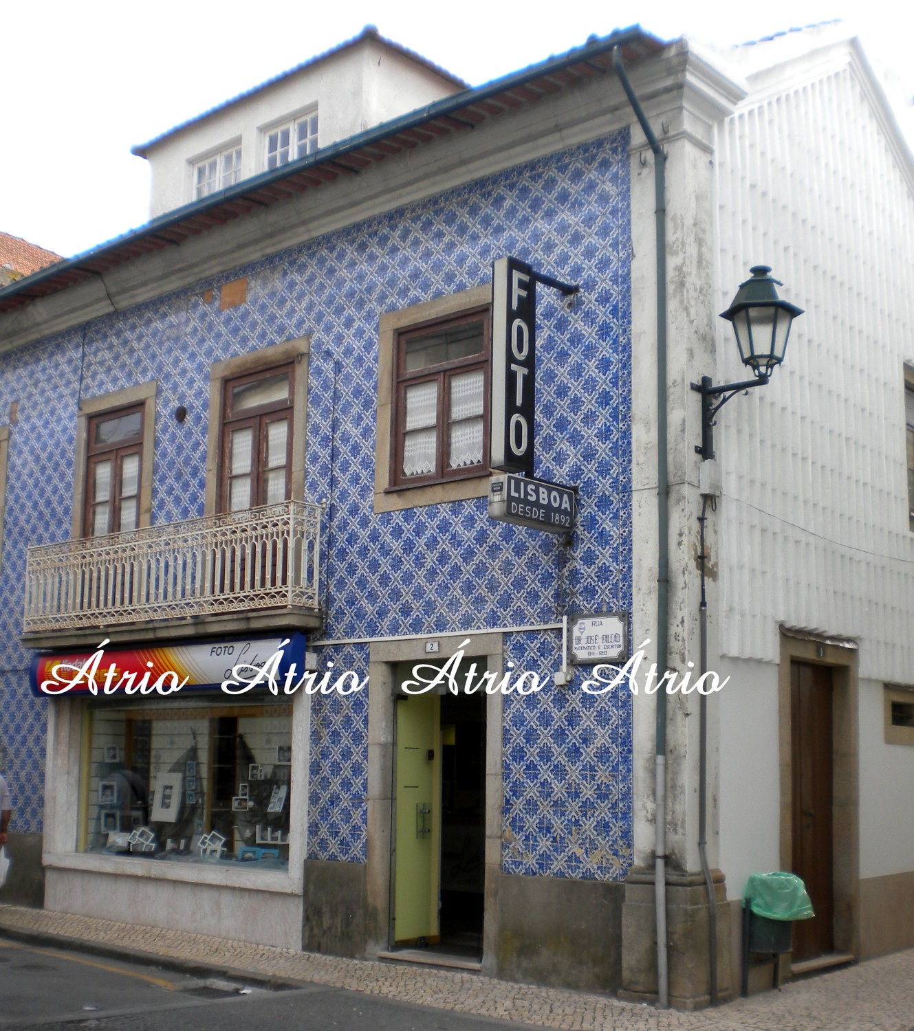 Stud Earrings Blue Tile Portugal Atrio Post Azulejo SOLID Stainless Steel Hypo allergenic Foto Lisboa, Ovar 1892 USA Shipping SMALL 645
