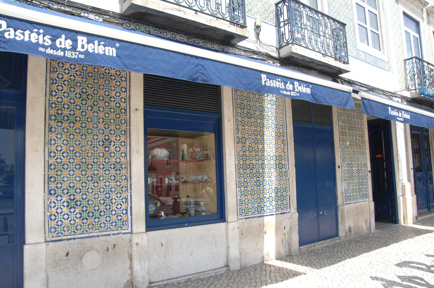 Hoop Earrings Tiles Atrio DELFT Portugal Azulejo 1" Stainless Steel Pasteis de Belem Minimal Outer Tiles Pinterest Ships from USA