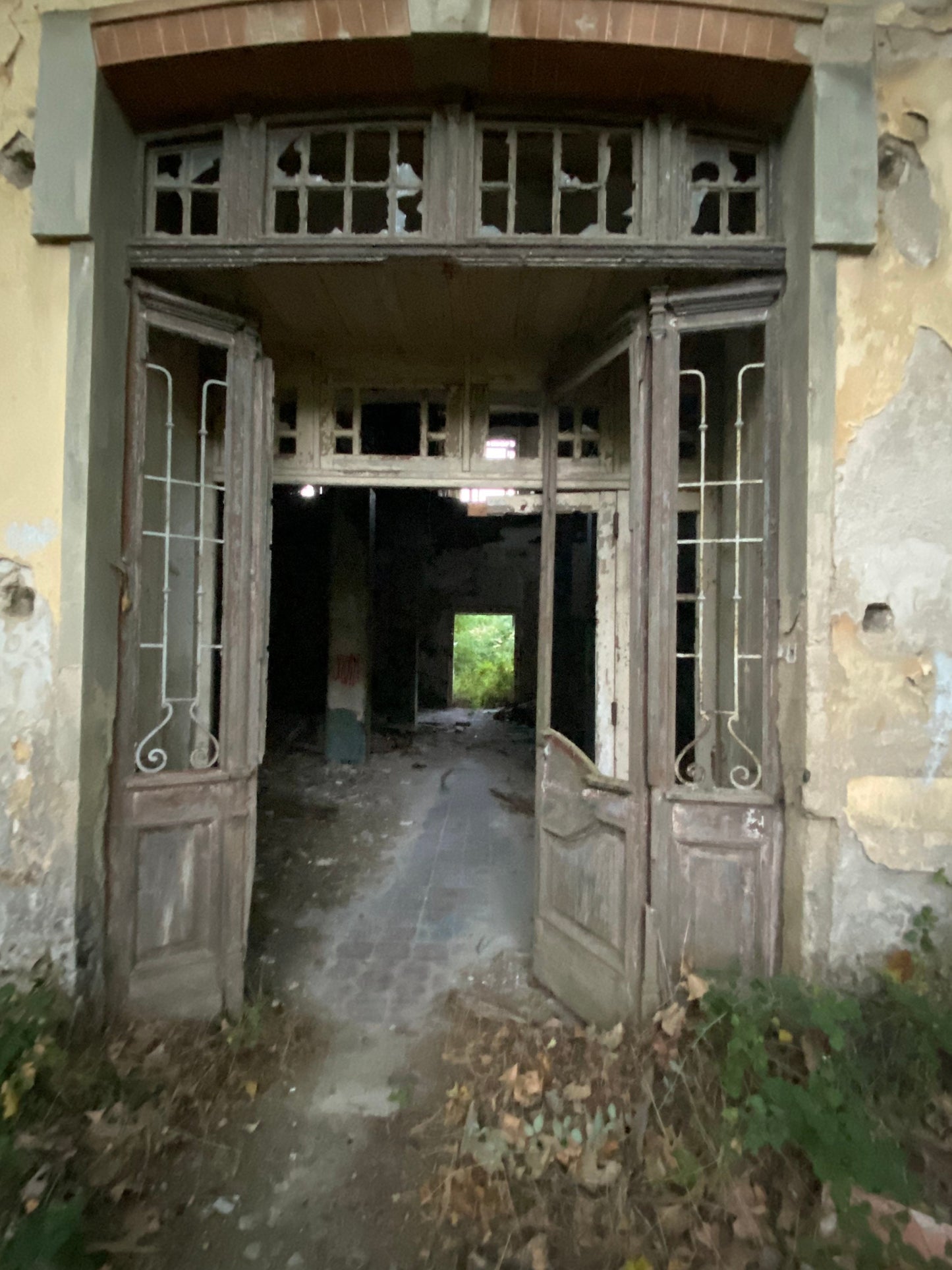 Atrio Earrings Circle Bar Portugal Vidago  Abandoned Hotel Floor Tiles  Hotel Salus Hotel do Golfe built in 1918 Stainless Steel - SEE VIDEO